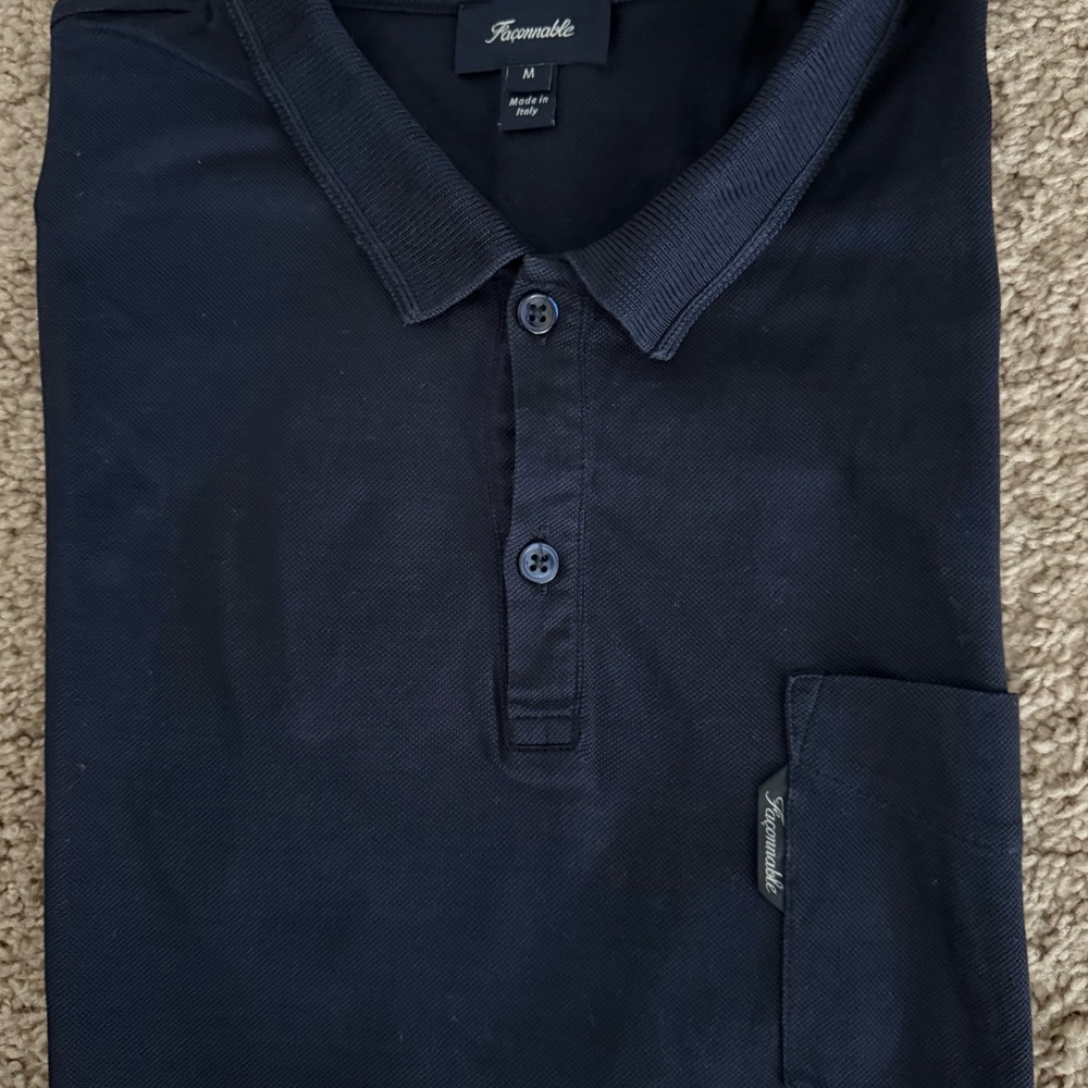 Facconable Navy Blue Men's Polo Shirt